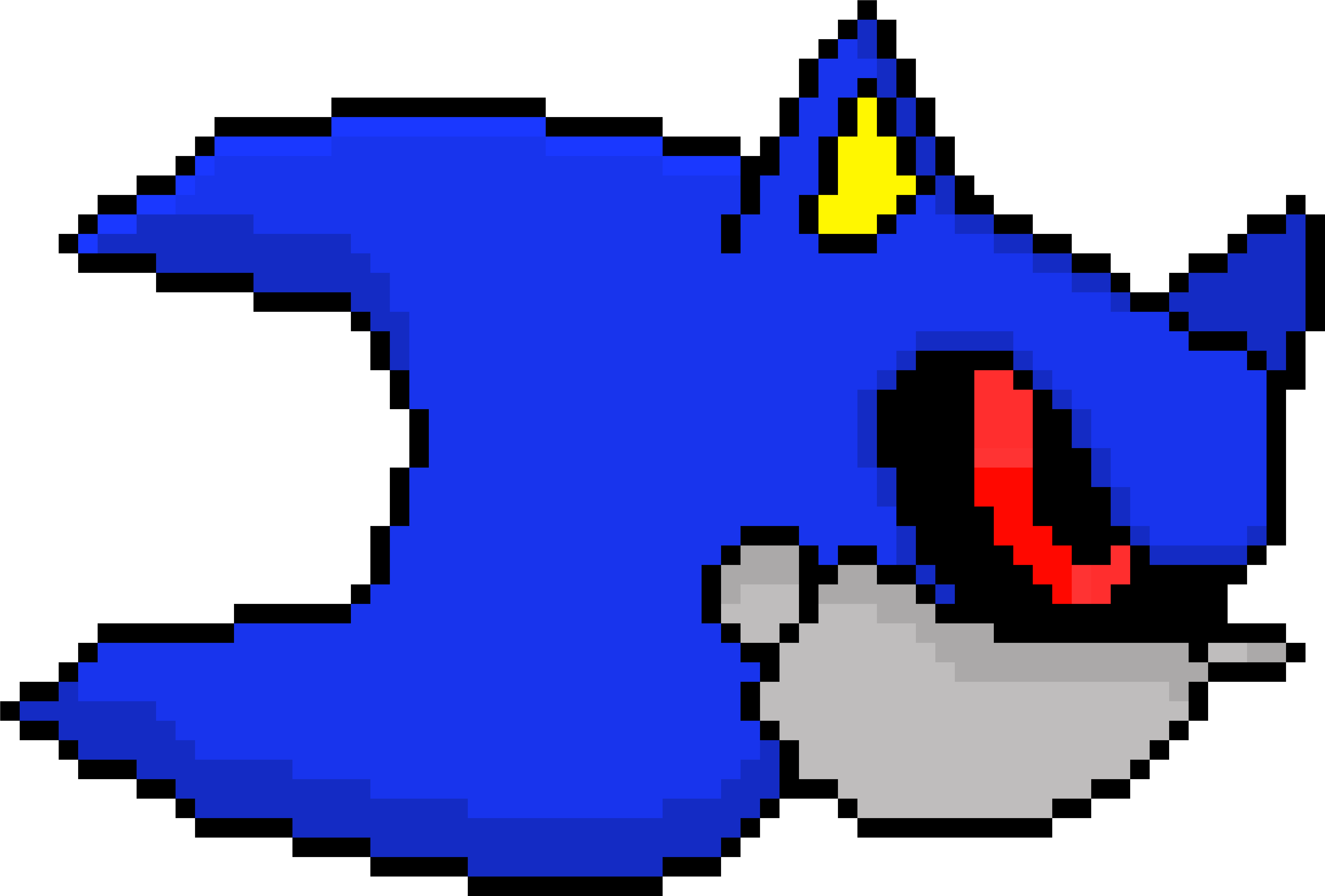 Metal Sonic Face By Underpixel - Sonic The Hedgehog Pixel Art Clipart (6120x4320), Png Download