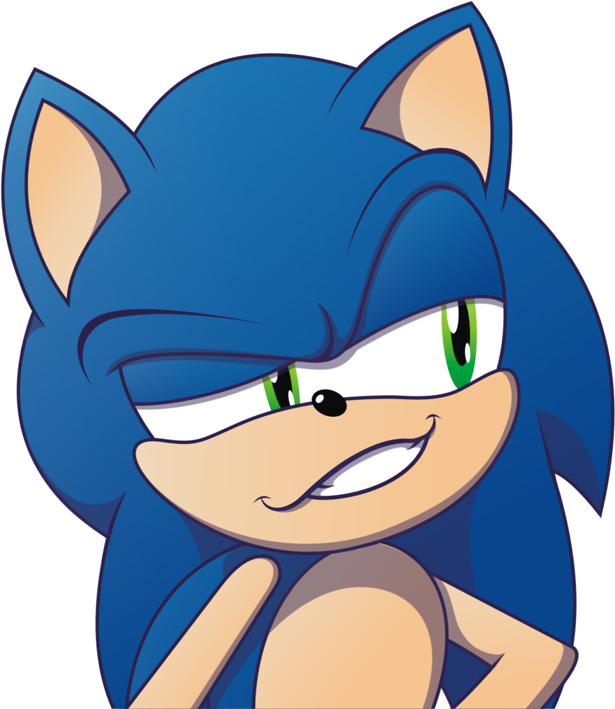Sonic,соник, Sonic The Hedgehog, ,фэндомы,sth Art,sonic - Sonic The Hedgehog Grin Clipart (1024x1024), Png Download