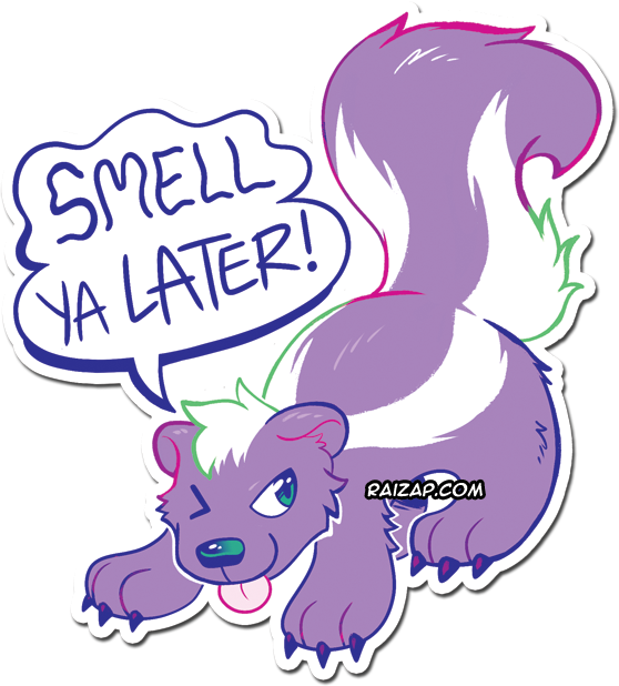 "smell Ya Later " Sticker - Cartoon Clipart (558x618), Png Download