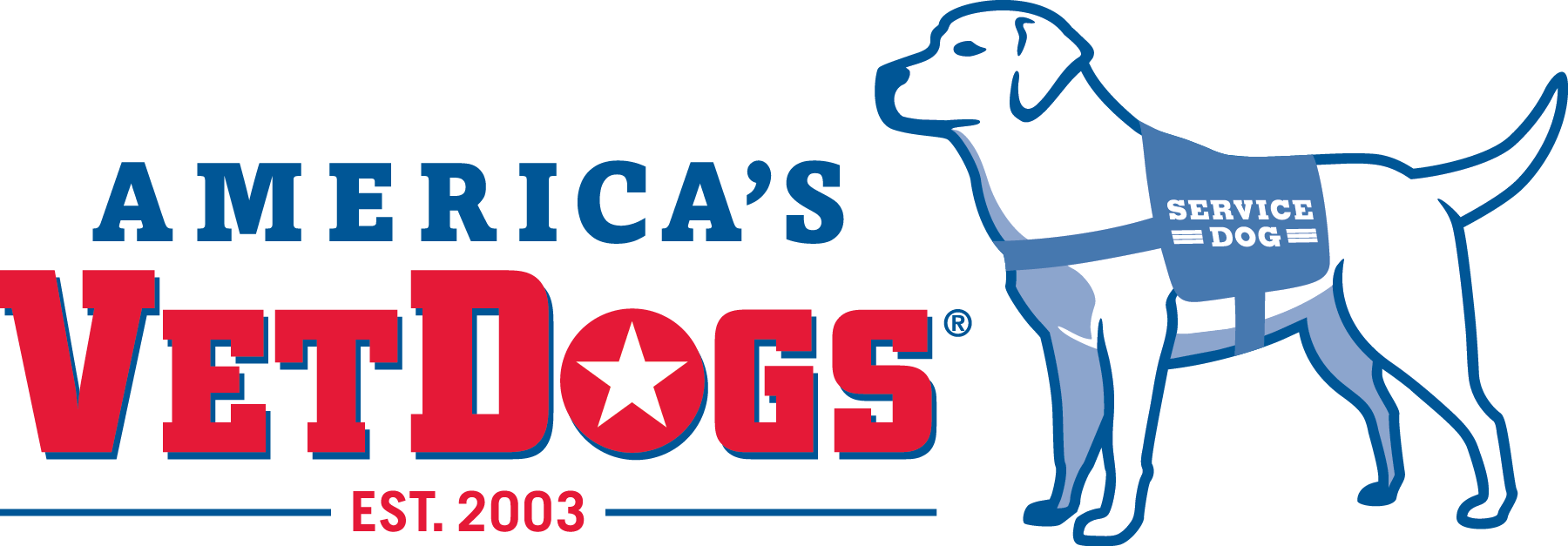 Americas Vet Dogs Logo Clipart (1800x627), Png Download