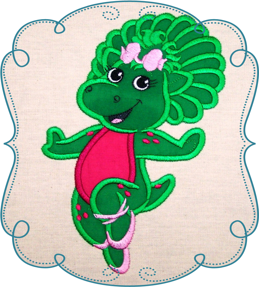 Barney Aplique Machine Embroidery Design Pattern Instant - My Little Pony Applique Clipart (1000x1000), Png Download