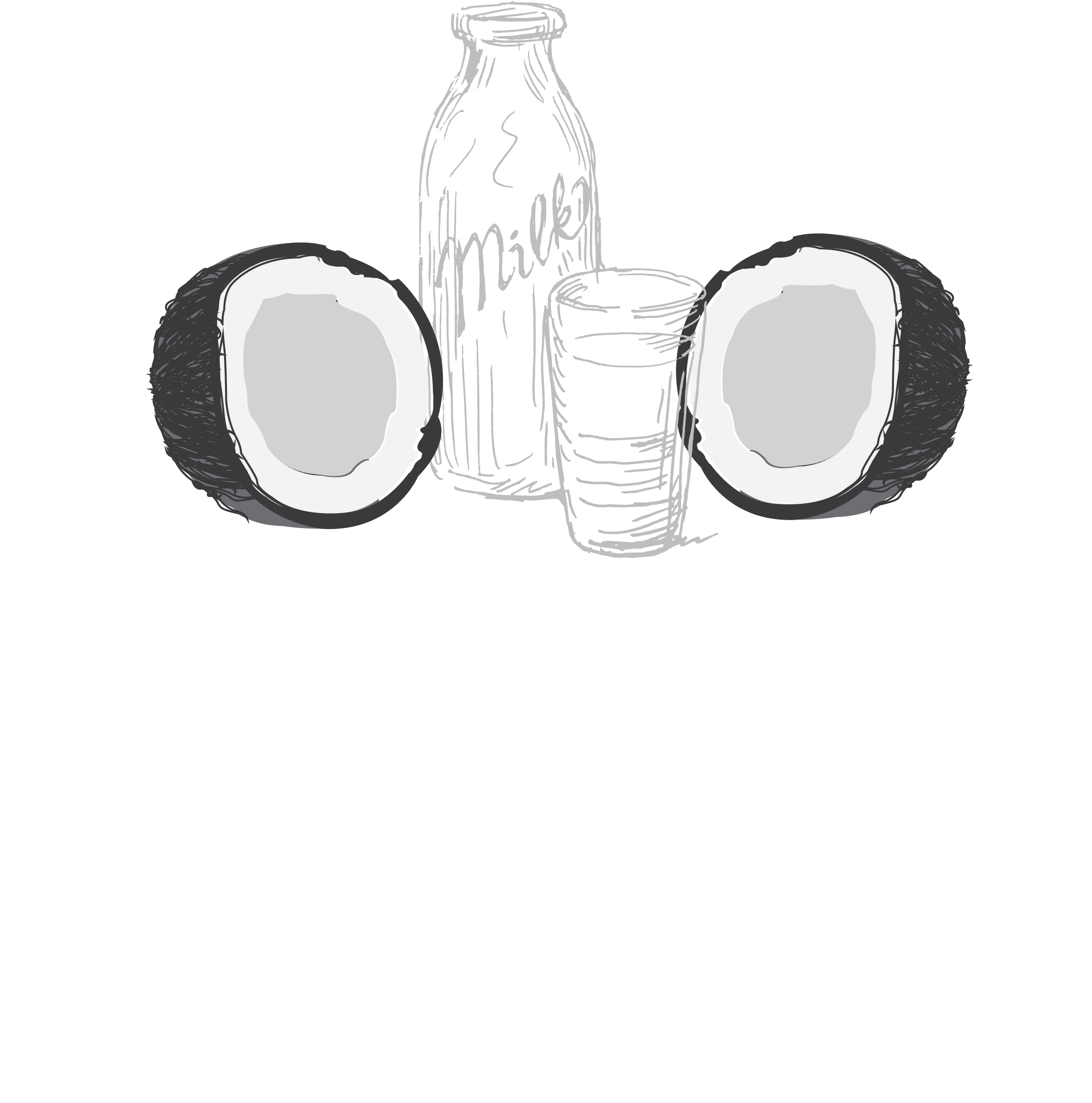 Coconut Milk - Glass Bottle Clipart (2500x2500), Png Download