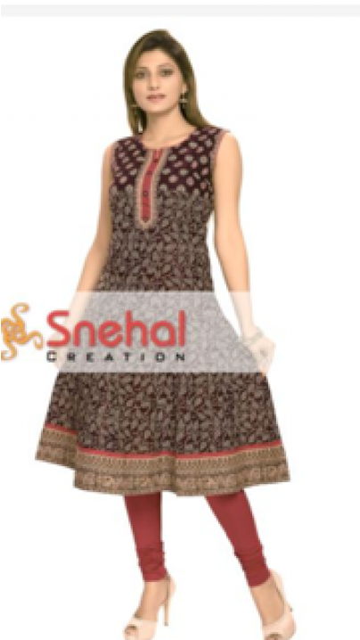 Sale Cotton Kurti Cotton Kurti - Formal Wear Clipart (500x717), Png Download
