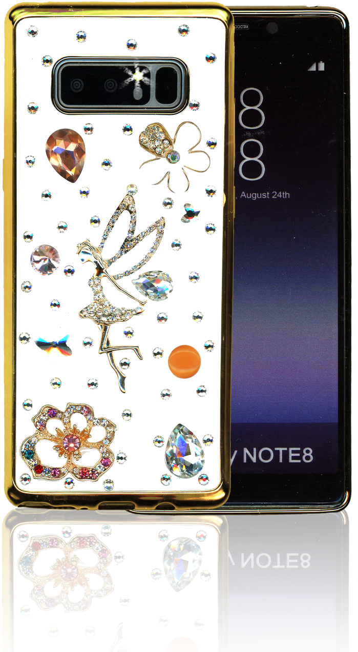 Samsung Galaxy Note 8 Mm Bling 3d Tinkle - Smartphone Clipart (699x1280), Png Download