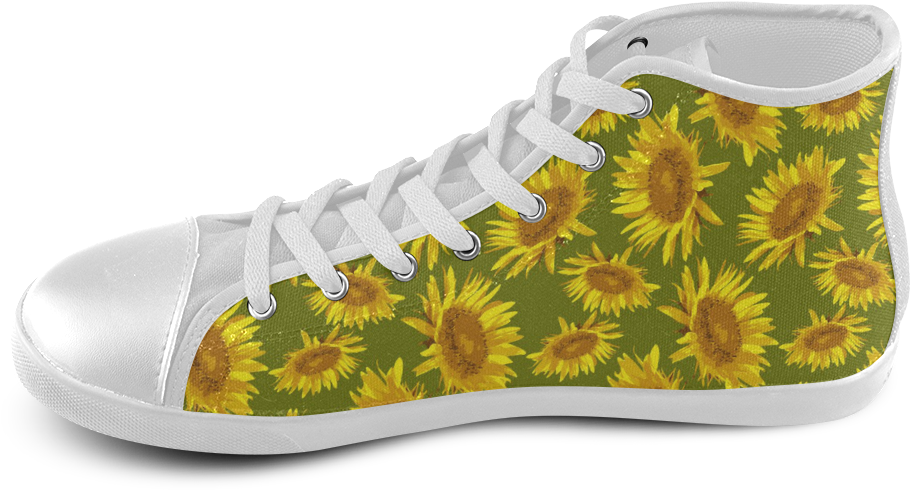 Country Sunflowers On Vintage Green Background High - Canvas Clipart (1000x1000), Png Download