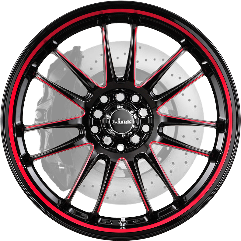 Drifta Red Black Piped - King Wheels Drifta Clipart (800x800), Png Download