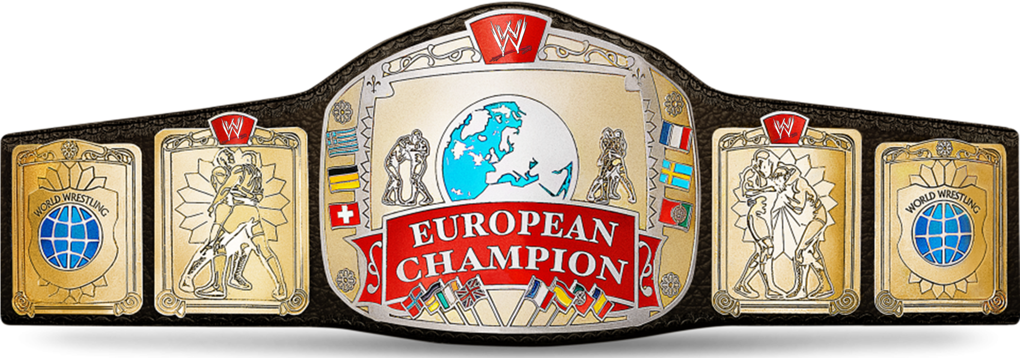 Wwf European Championship Title Dave , Png Download - Wwf European Championship No Background Clipart (2001x704), Png Download