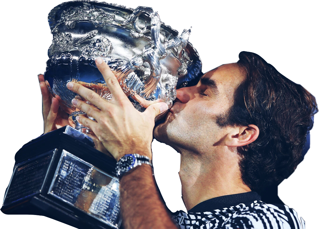 #sport #tennis #roger #federer #freetoedit - Roger Federer Australian Open 2017 Clipart (1024x736), Png Download