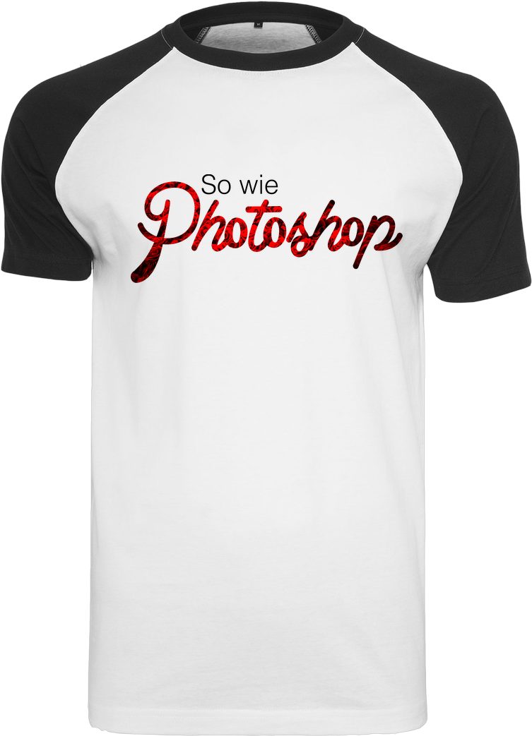 So Wie Photoshop T-shirt Raglan Tee White - Active Shirt Clipart (1044x1044), Png Download