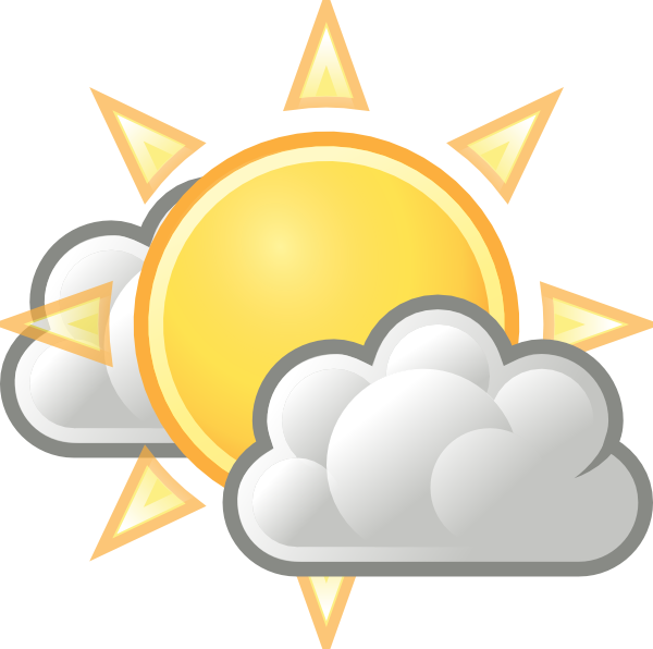 Few Clouds Png - Python Weather App Clipart (600x596), Png Download