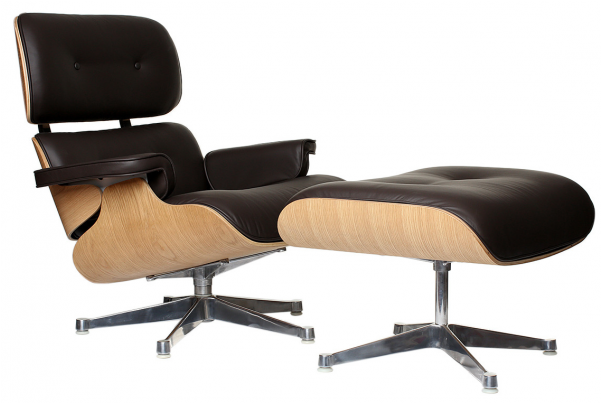 Lounge Chair And Ottoman, Stainless Steel - Eames Lounge Chair Replica Clipart (600x600), Png Download