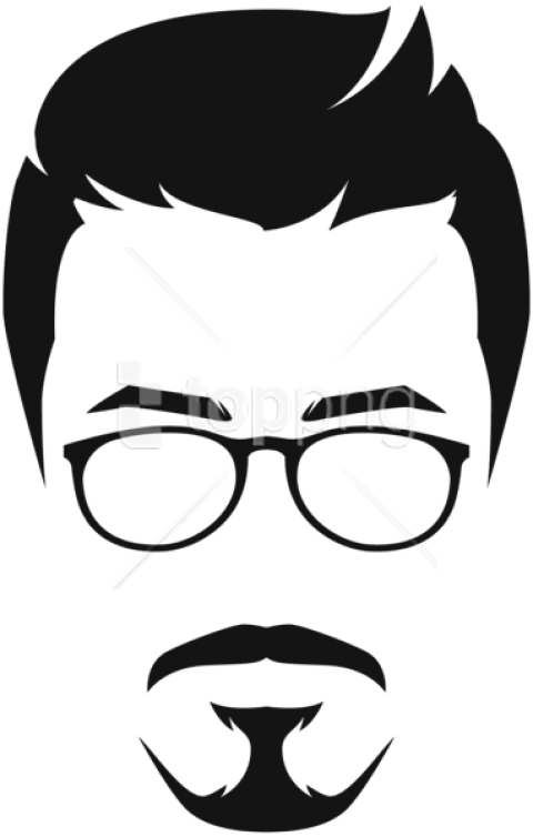 Download Hipster Face Transparent Clipart Png Photo - Hipster Clipart (480x754), Png Download