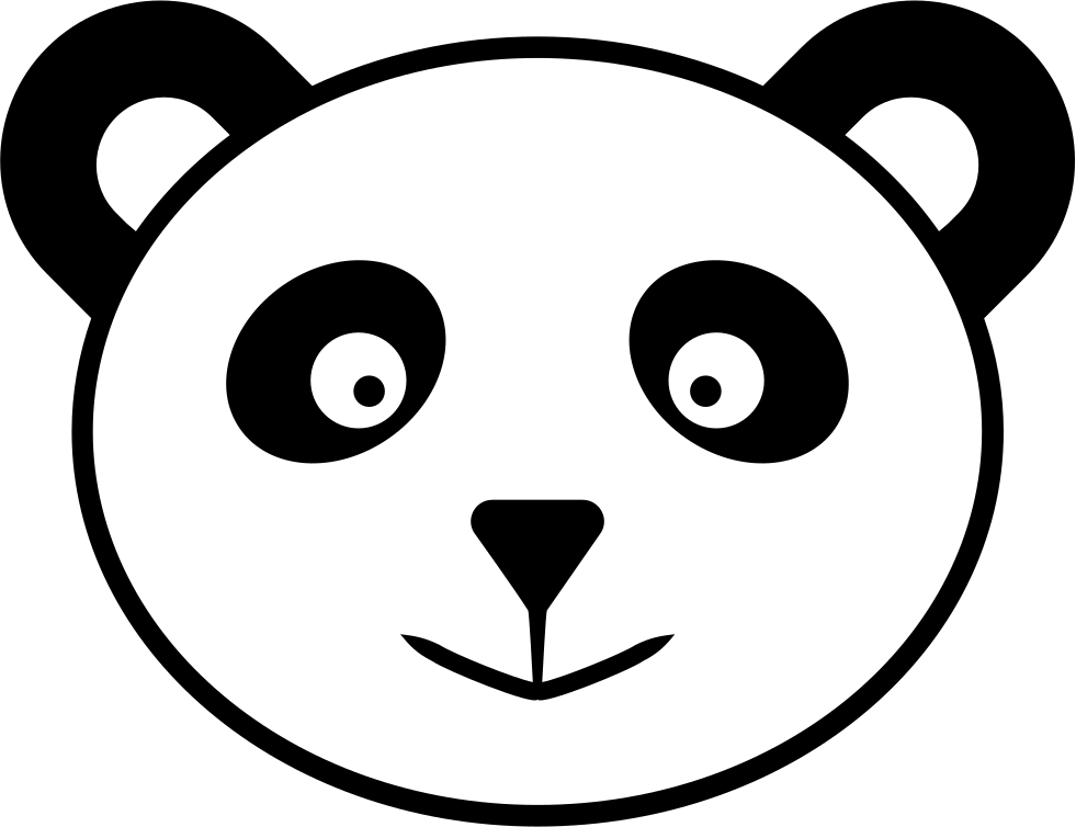 Png Icon Free - Garis Panda Clipart (981x754), Png Download