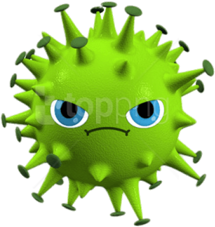 Download Cartoon Virus With Face Clipart Png Photo - Vi Rus Transparent Png (851x552), Png Download
