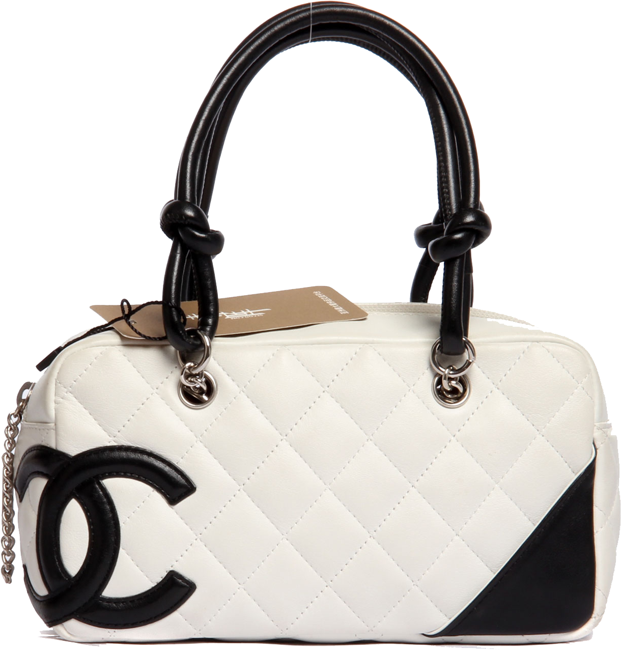 Shop Beautxc9 Maes Handbag Chanel Download Hd Png Clipart - Bolso Chanel Blanco Y Negro Transparent Png (1500x1500), Png Download