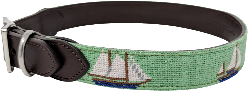 Nauticollar Ship Needlepoint Dog Collar Left - Belt Clipart (1024x1024), Png Download