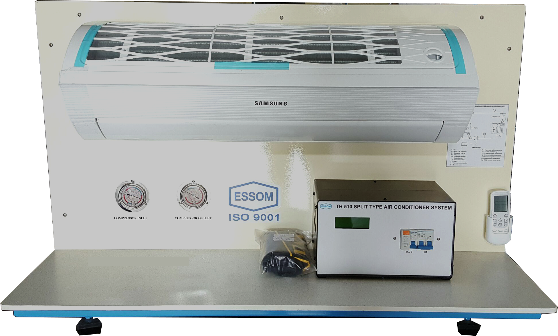 Th510 Split Type Air Conditioner System , Png Download - Machine Clipart (1950x1174), Png Download