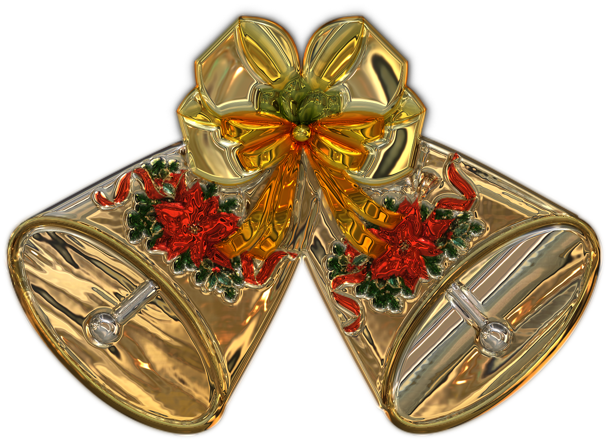 Christmas Bells Metallizer Art Png Image - Christmas Bells Hd Png Clipart (1280x925), Png Download