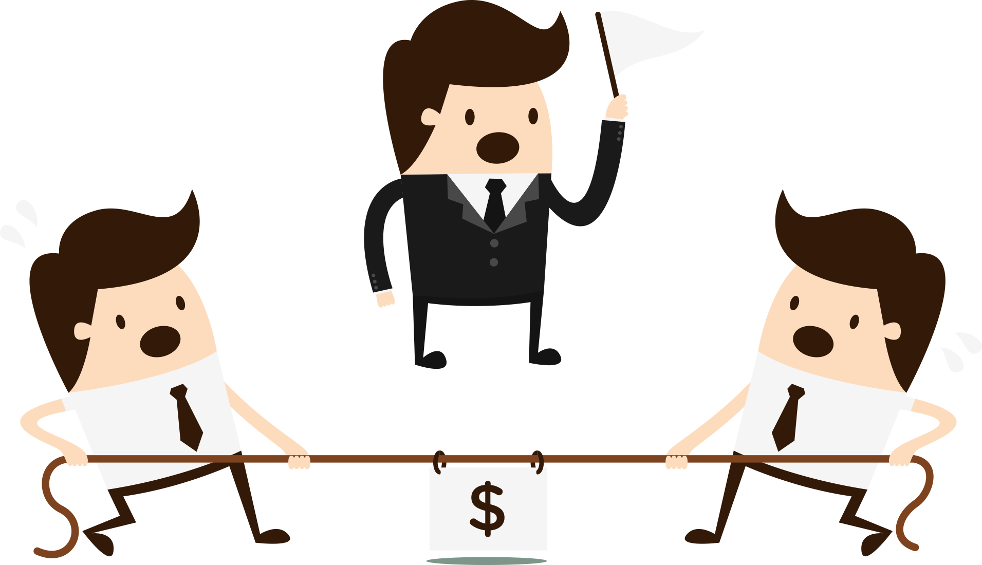 Price War People Tug Clip Art Freeuse - Business Competition Png Transparent Png (1911x1100), Png Download