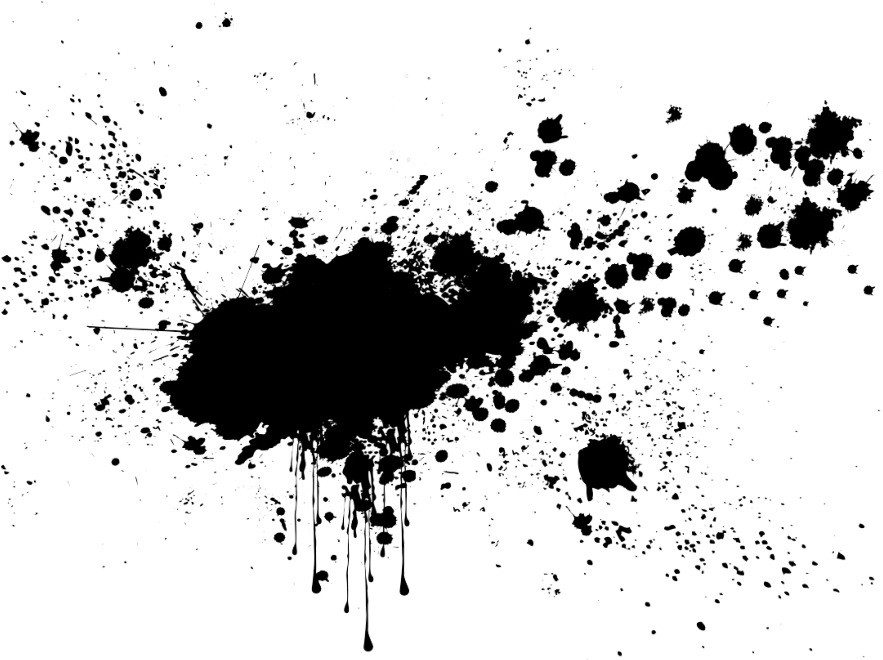 #color Splash - Paint Splash Black And White Clipart (1024x1024), Png Download