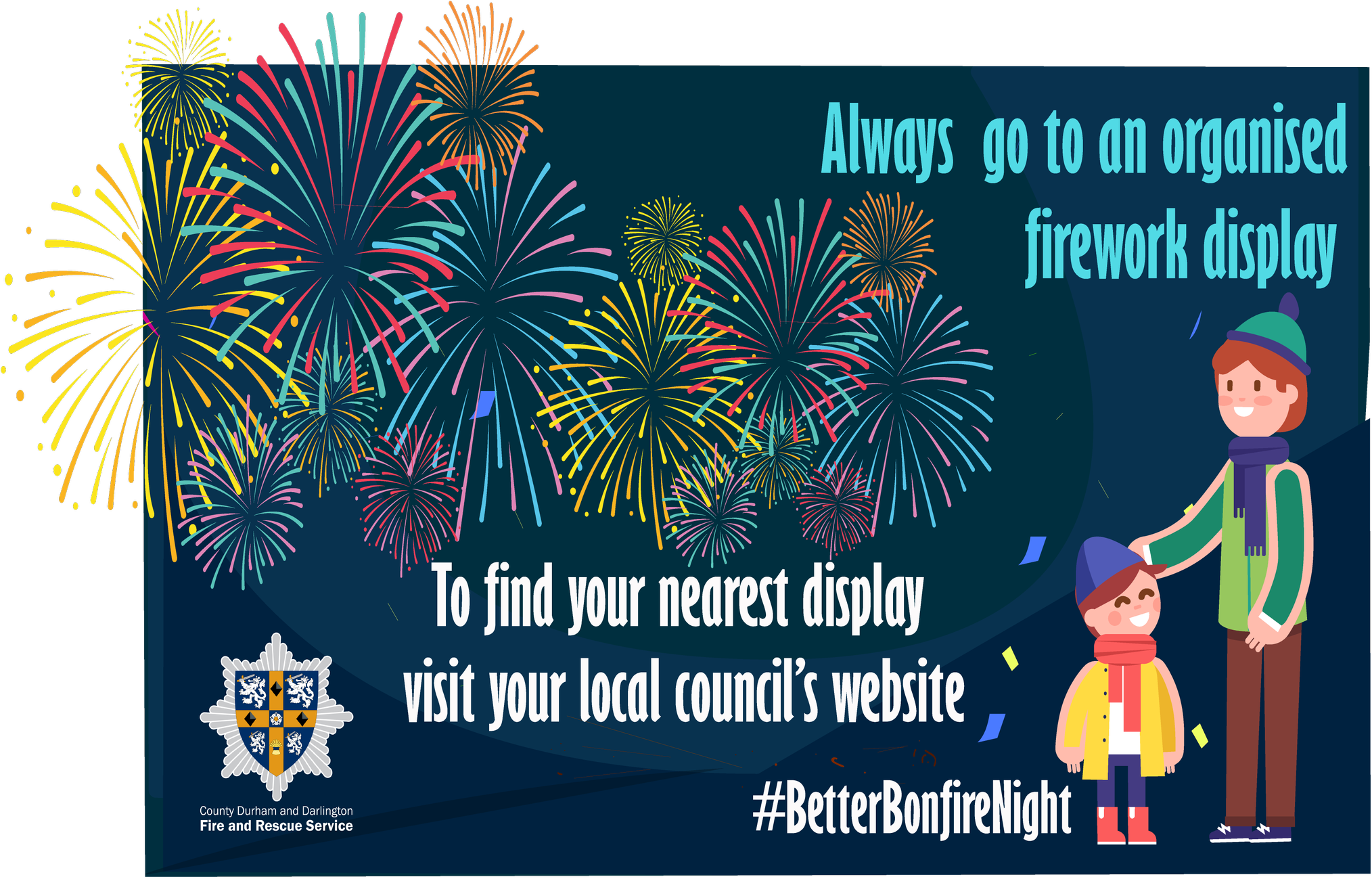 County Durham & Darlington Fire & Rescue Serviceverified - Fireworks Clipart (2048x1298), Png Download