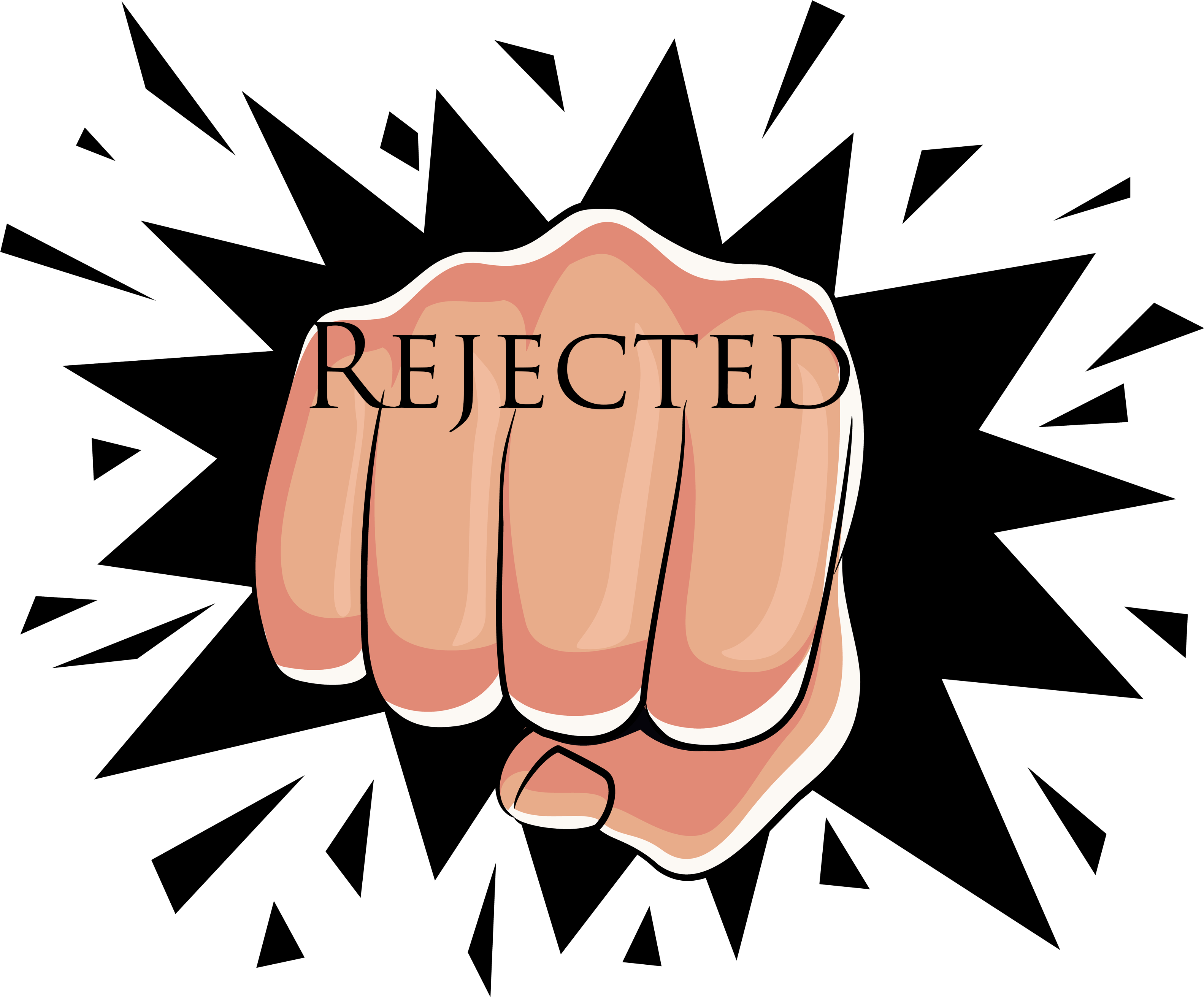 Rejected -five - Illustration Clipart (3583x3150), Png Download