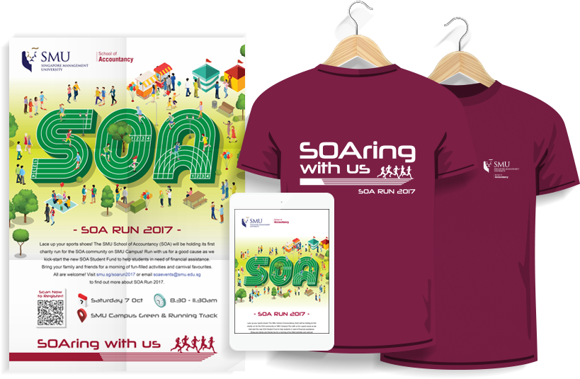 Smu School Of Accountancy Run 2017 Campaign Poster - Active Shirt Clipart (1246x552), Png Download