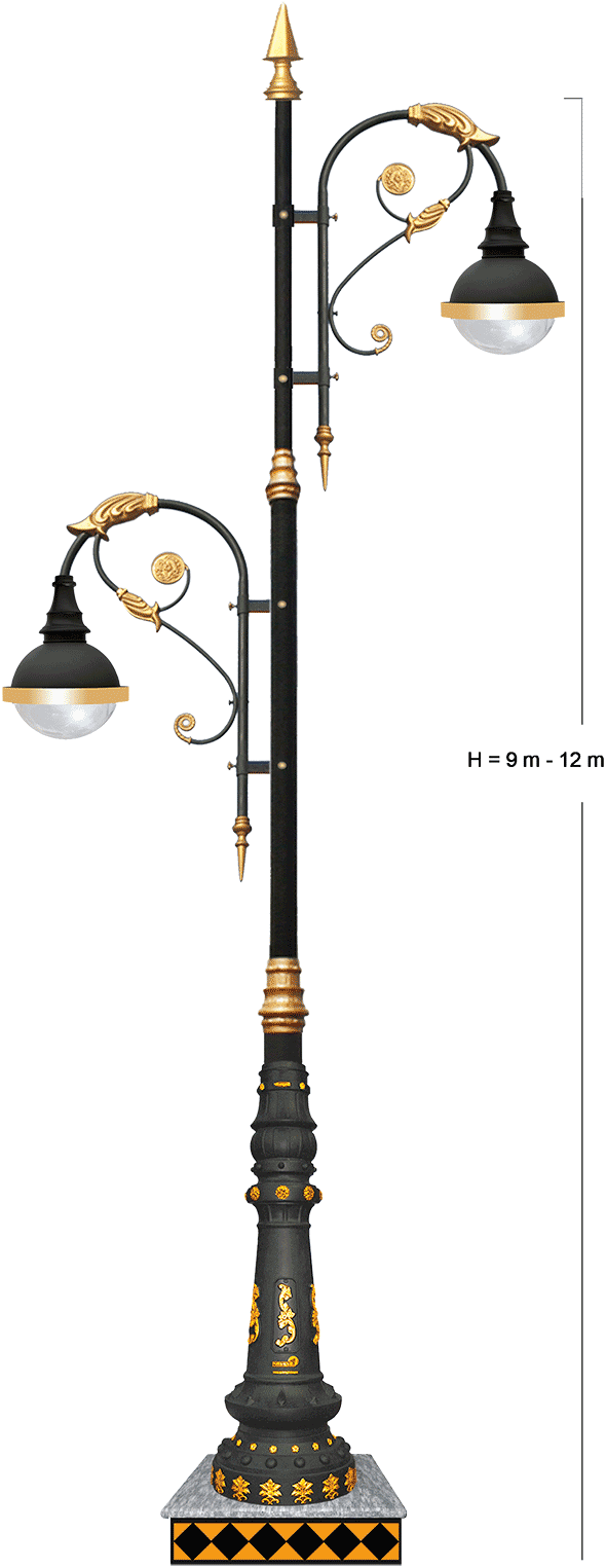 Sli-015 - Transparent Road Lamp Png Clipart (590x1525), Png Download