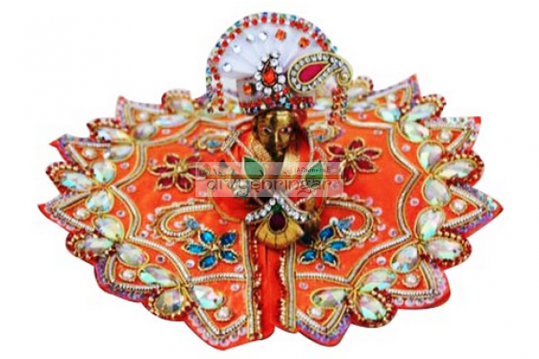 Orange Bal Gopal Dress - Thakur Ji Dress Png Clipart (600x800), Png Download