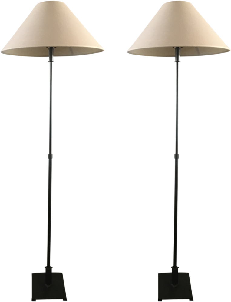 Restoration Hardware Lighting Height Adjustable Black - Lampshade Clipart (1020x1020), Png Download