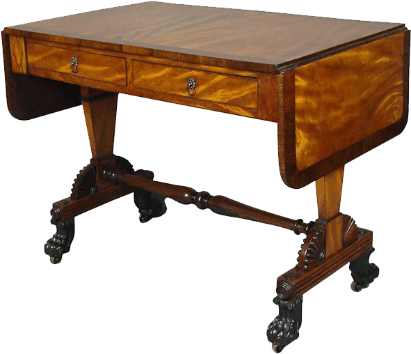 Regency Satin And Rosewood Sofa Table, In The Manner - Coffee Table Clipart (750x750), Png Download