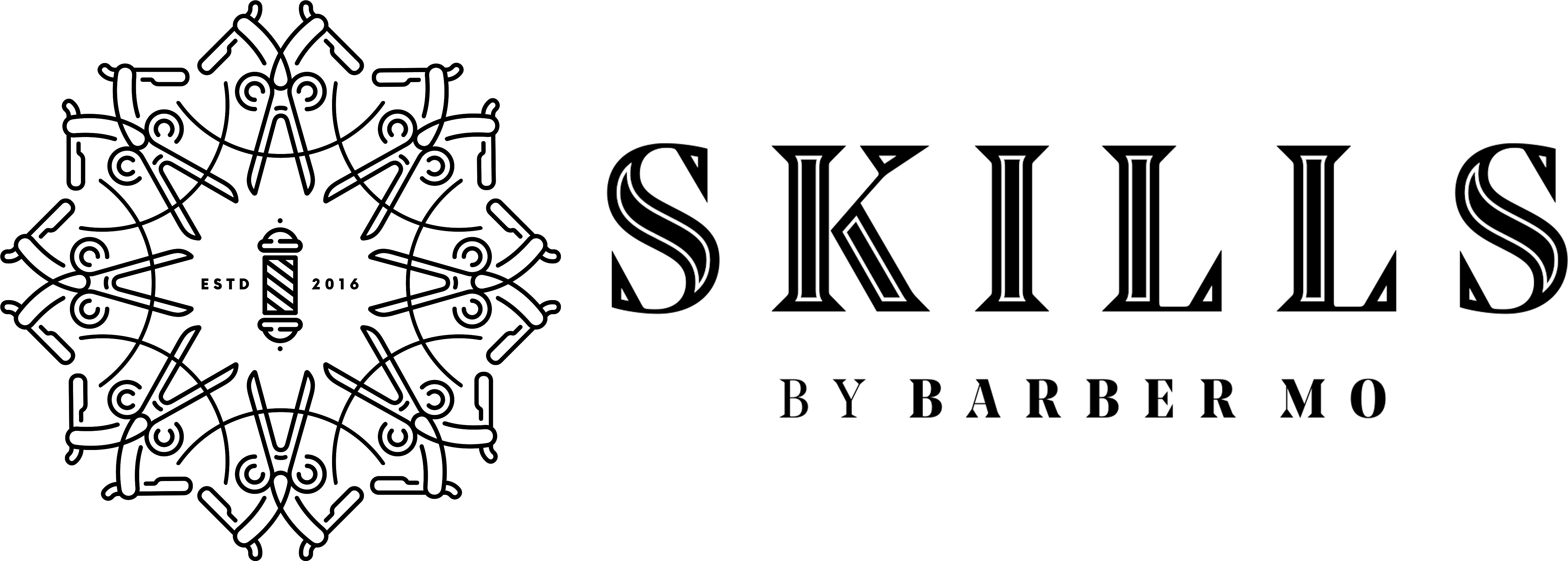 Skills By Barber Mo - Skills Barbershop Dubai Clipart (5209x1788), Png Download