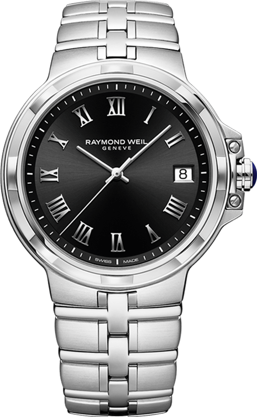 Parsifal Men's Quartz Classic Black Dial Bracelet Watch, - Raymond Weil 2731 St 20001 Clipart (700x1000), Png Download