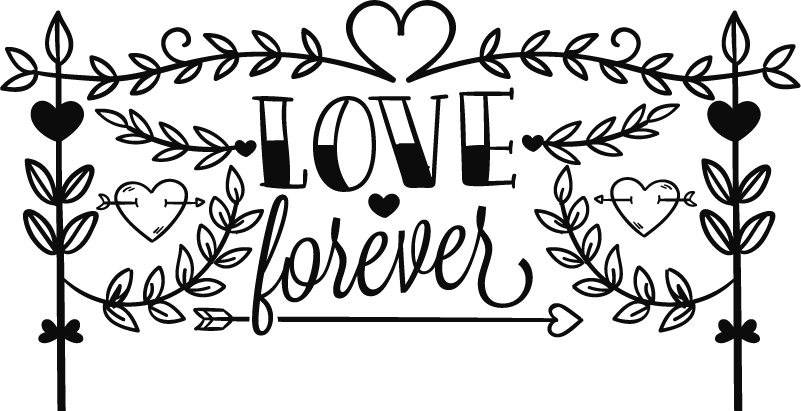 Love Forever Wall Text Sticker - Calligraphy Clipart (801x411), Png Download