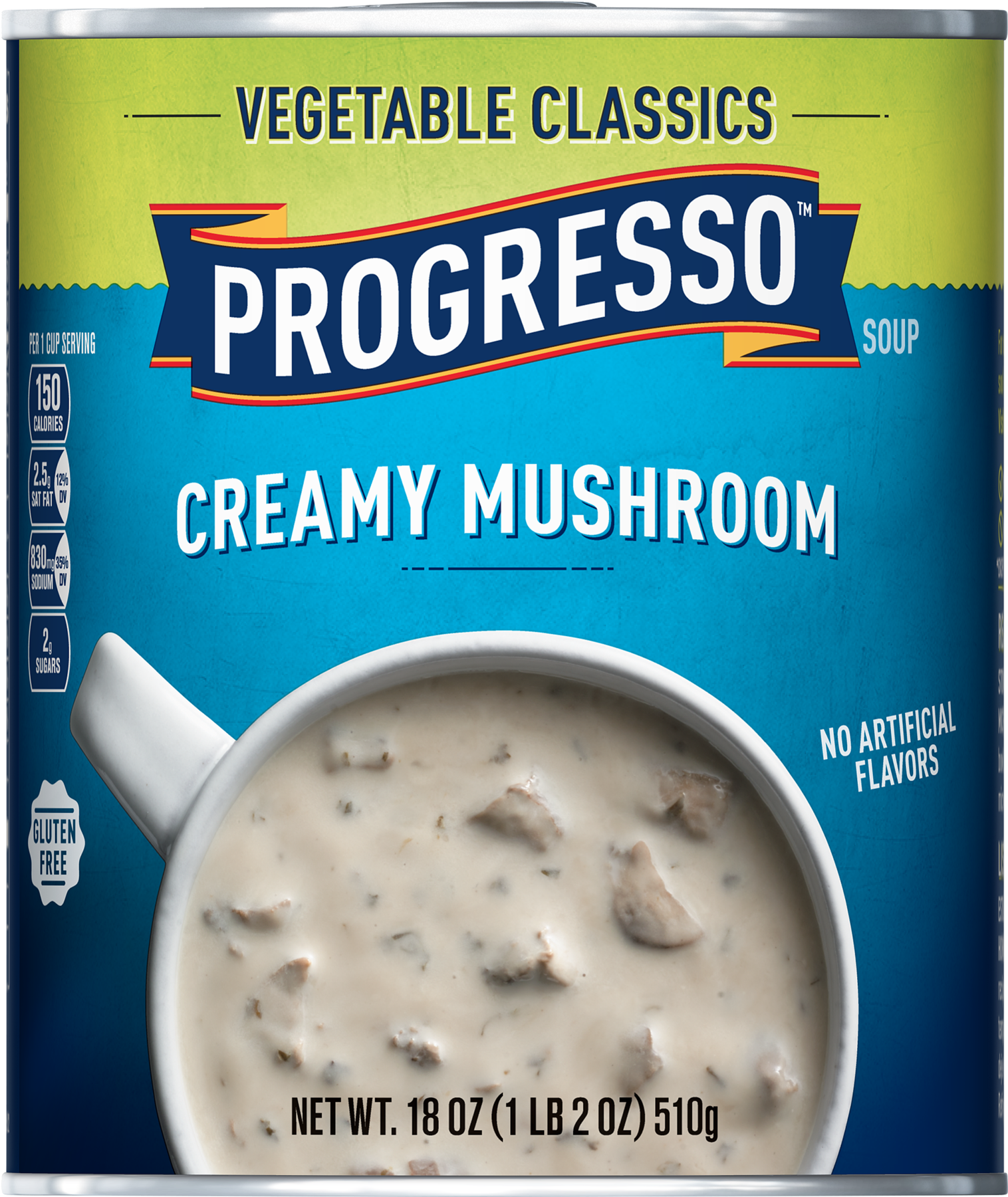 Progresso Soup Veg Classics Creamy Mushroom Soup Gluten - Dairy Clipart (1800x1800), Png Download