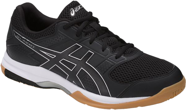 Men's Shoes - Asics Badminton Shoes Black Clipart (600x600), Png Download
