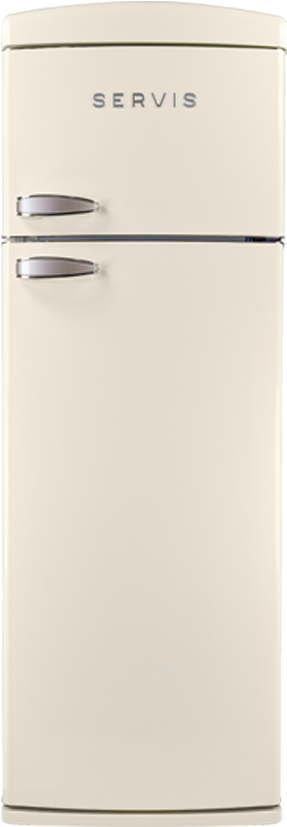 T60170c - Classic Cream - Retro Topmount - Fridge Freezer - Refrigerator Clipart (550x1000), Png Download