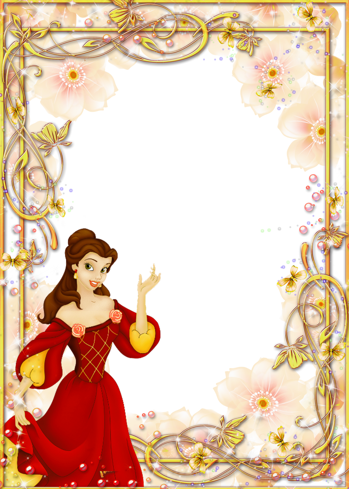 Princess Kids Png Transpa Photo Frame Gallery Yoville - Princess Photo Frame Clipart (1143x1600), Png Download