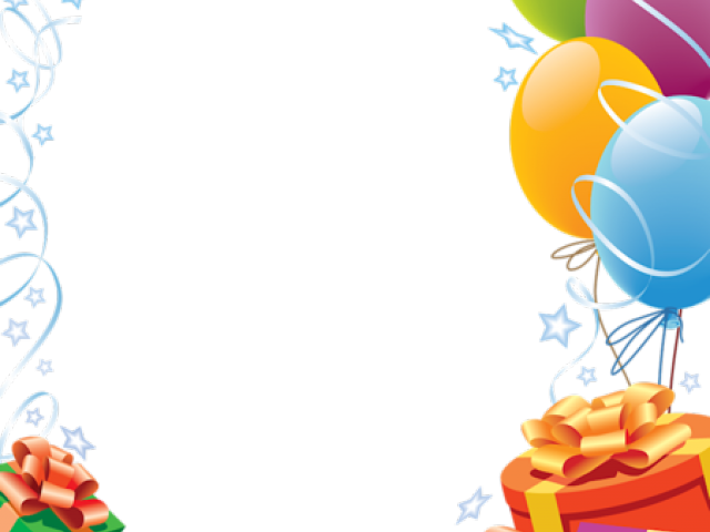 Birthday Present Clipart Transparent Background - Bordar Happy Birthday - Png Download (640x480), Png Download