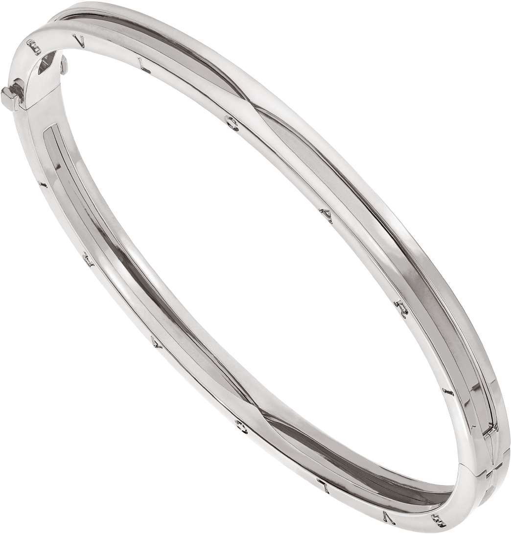 Zero1 18 Kt White Gold Bangle Bracelet Br858727 Image - Pulseira De Ouro Branco Feminina Ea África Preço Clipart (1800x1405), Png Download