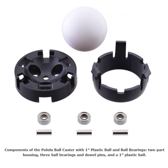 Pololu Ball Caster With 1″ Plastic Ball And Plastic - Circle Clipart (900x700), Png Download