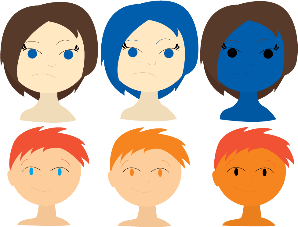 Vector Colors Face - Cartoon Clipart - Large Size Png Image - PikPng