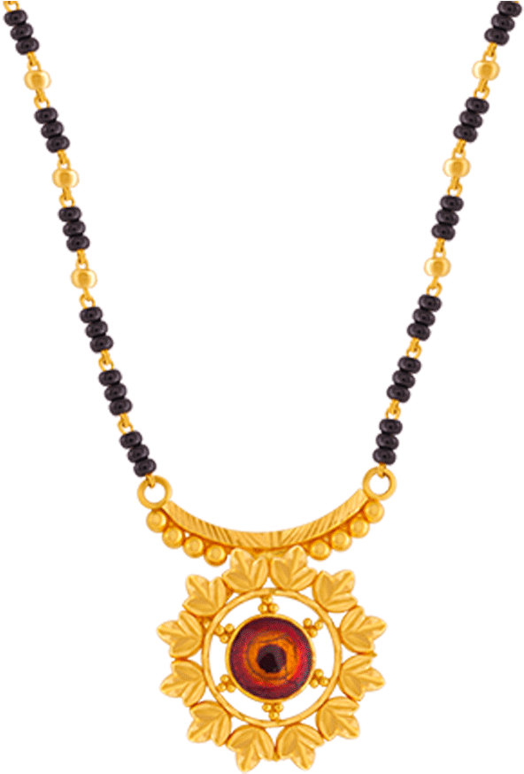 22k Yellow Gold Mangalsutra - Necklace Clipart (1000x1000), Png Download