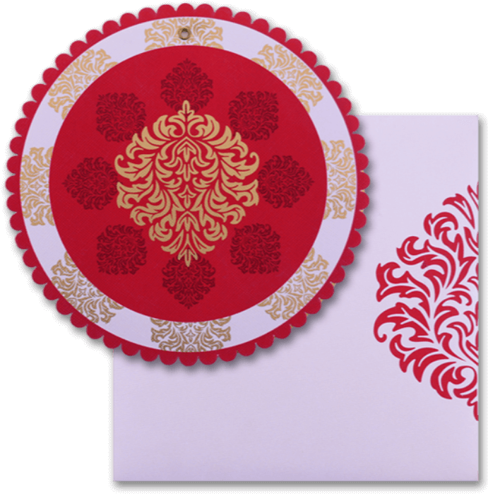 Custom Wedding Cards - Rangoli Wedding Card Design Clipart (700x700), Png Download