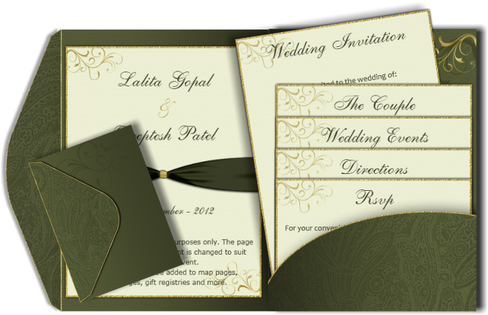 Wedding Invitation Card Template 142793 - Wedding Format For 2 Pages India Clipart (708x467), Png Download
