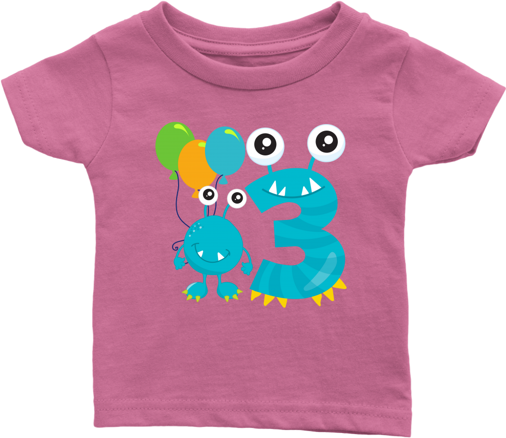 3rd Birthday Baby T-shirt - Infant Bodysuit Clipart (1024x1024), Png Download