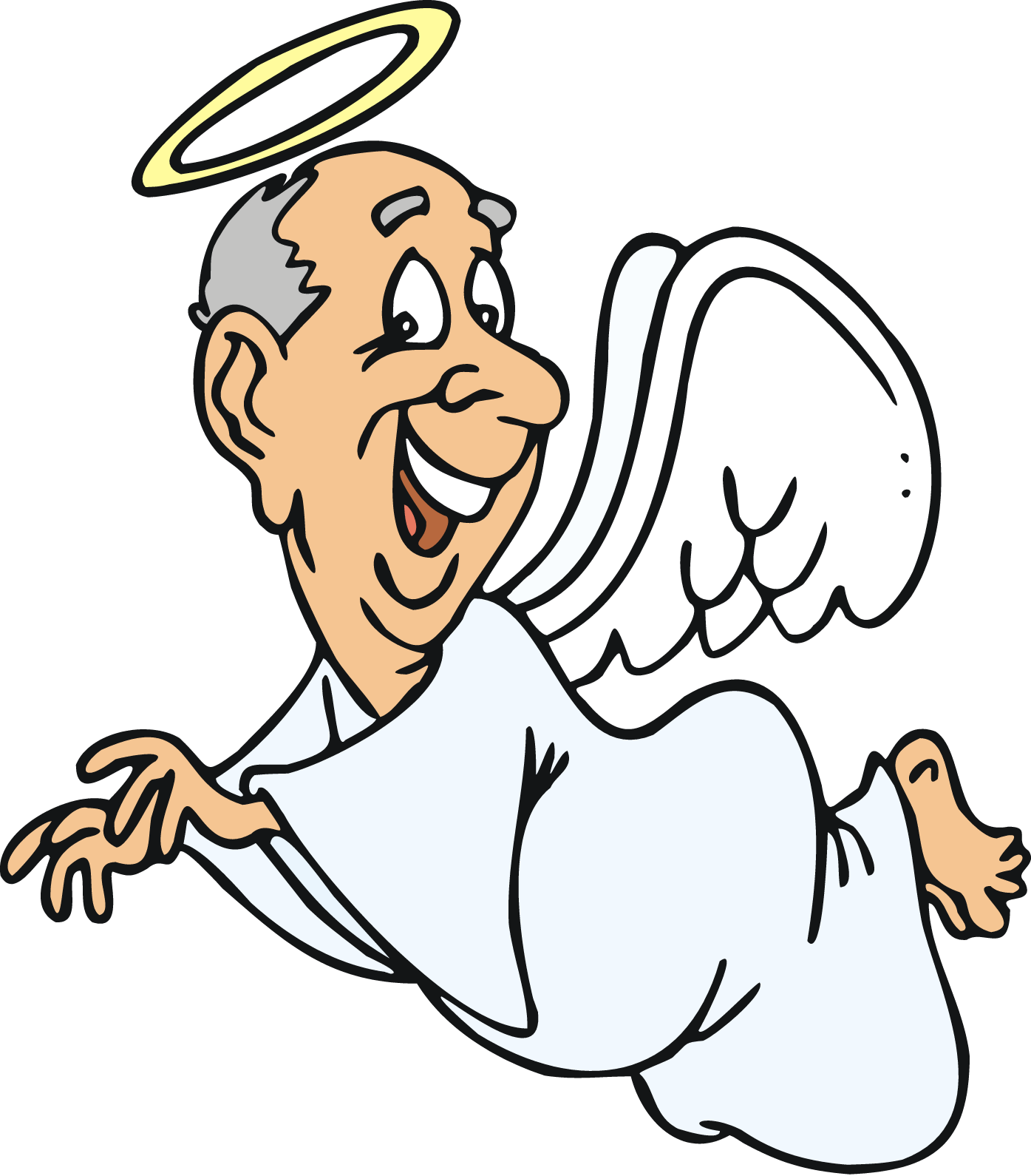 Png - - Angel Cartoon Gif Png Clipart (1395x1590), Png Download