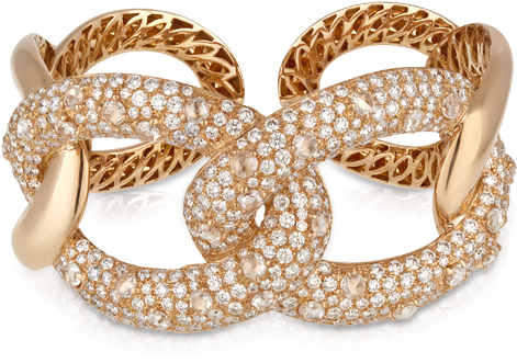 18ct Rose Gold Bangle - Diamond Clipart (630x630), Png Download