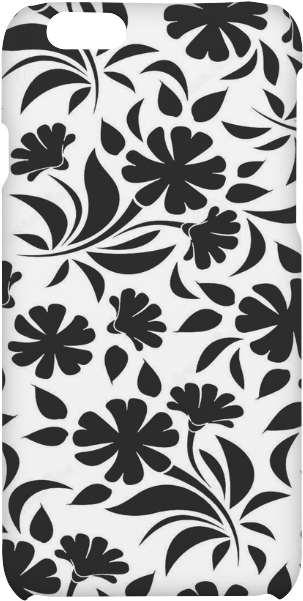 Dropshipping Flower Background Vector Black And White - Mobile Phone Case Clipart (800x800), Png Download