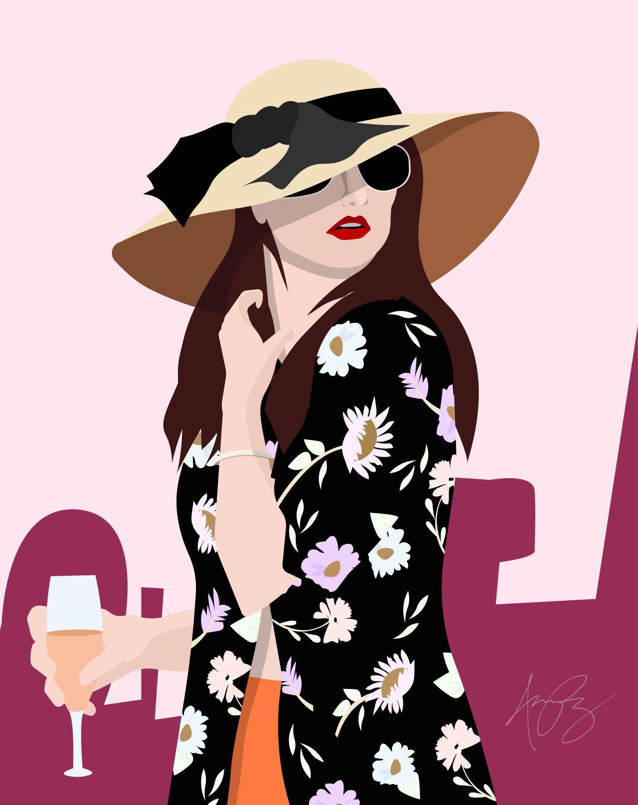 “ This Was A Look™ Katie Mcgrath At The Audi Polo Challenge - Illustration Clipart (1280x1616), Png Download